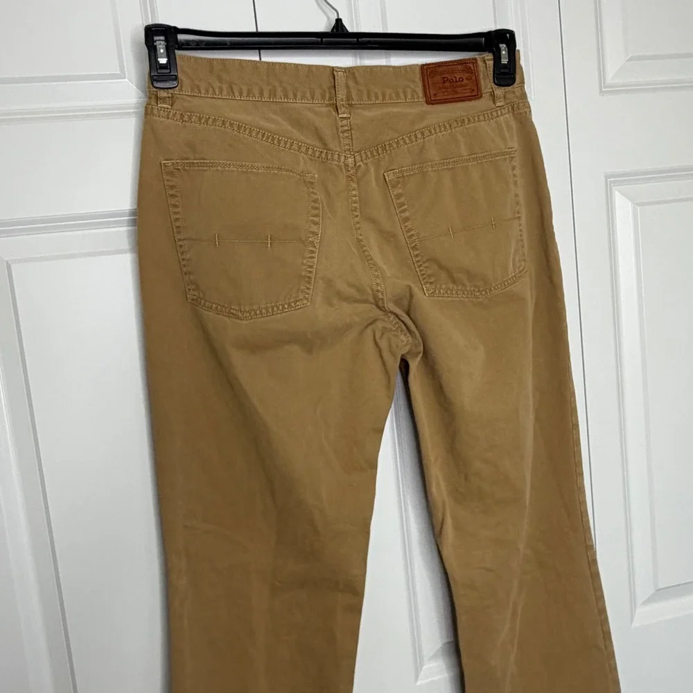 Polo Ralph Lauren Authentic Dungarees Pants 32x32 Tan Y2K Preppy Workwear